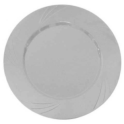 Tabak Kristal 22,5 cm Gümüş 6'lı