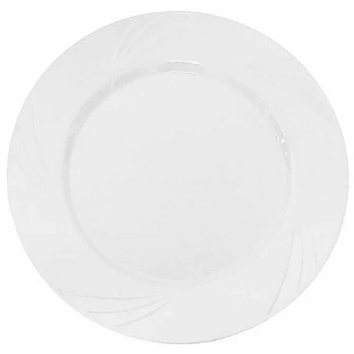 Tabak Kristal Mika 22,5 cm Beyaz 6'lı
