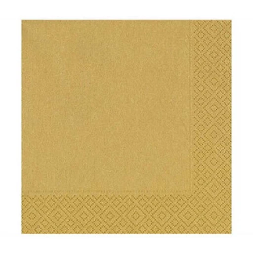 Peçete Düz Desenli Altın 20'li