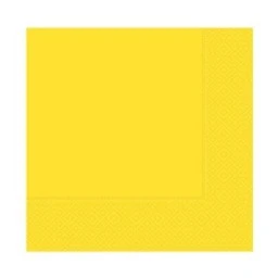 Peçete Düz Desenli Sarı 20'li