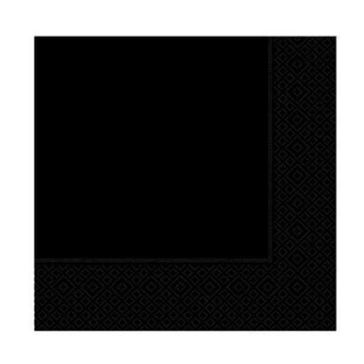 Peçete Düz Desenli Siyah 16'lı