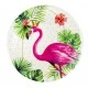 Tabak Flamingo Taçlı Karton 23 cm 8'lı