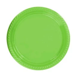 Tabak Plastik Yuvarlak 22 cm Yeşil 25'li
