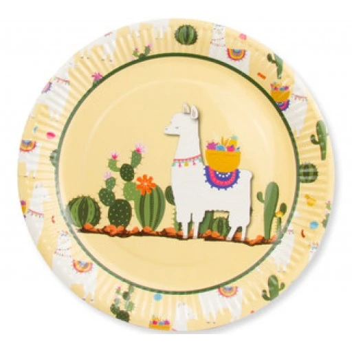 Tabak Lama Kaktüslü Karton 23 cm 8'lı