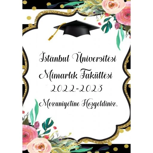 Lise Veya Üniversite Mezuniyet Afiş,karşılama Panosu Branda 2