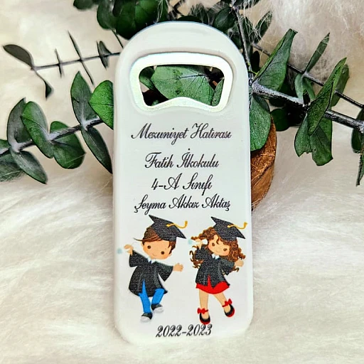 Mezunlar Baskılı Dikey Açacak Magnet Mezuniyet Hatırası