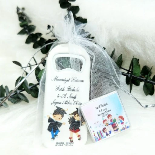 Mezunlar Baskılı Dikey Açacak Magnet Ve Madlen Çikolata Mezuniyet Hatırası