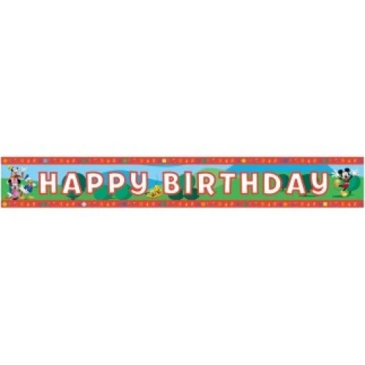 Mıckey Club House Bırthday Folyo Banner