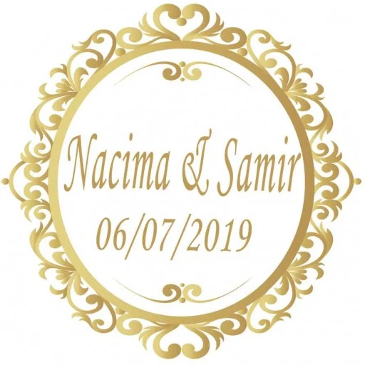 Şeffaf Altın Renk Nikah Şişesi Etiketi Ed158