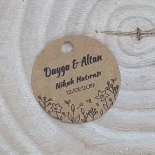 Hasır Nikah Şekeri Etiketi Ed259