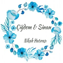Nikah Şekeri Etiketi Çiçekli Ed313