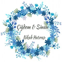 Nikah Şekeri Etiketi Çiçekli Ed314