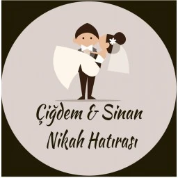 Nikah Şekeri Etiketi Çiçekli Ed315
