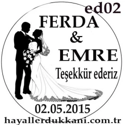 Nikah Şekeri Etiketi Ed02