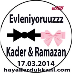 Nikah Şekeri Etiketi Ed08
