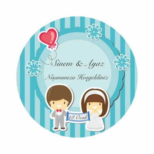 Nikah Şekeri Etiketi Ed105