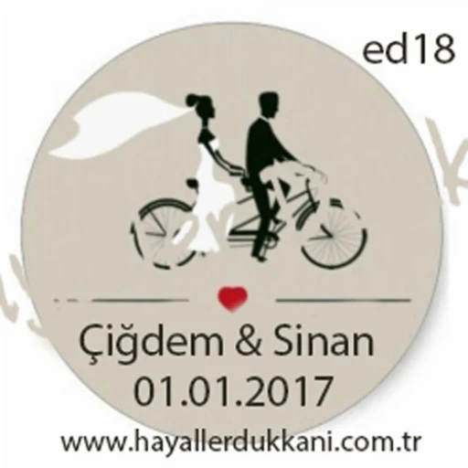 Nikah Şekeri Etiketi Ed18