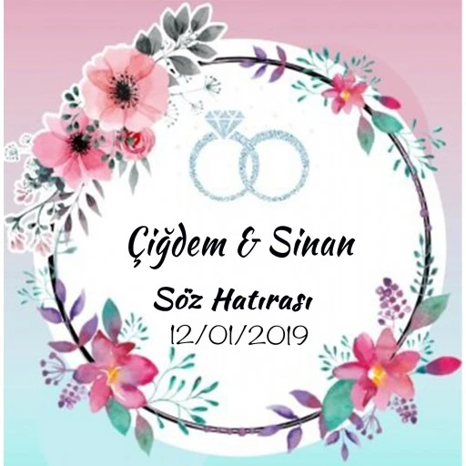 Nikah Şekeri Etiketi Ed202
