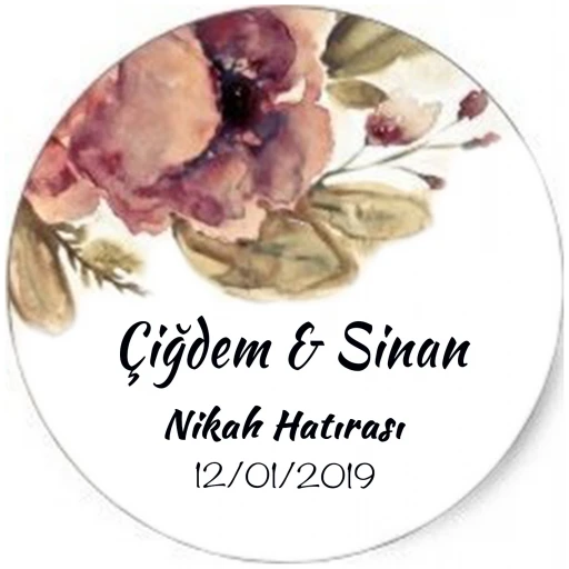 Nikah Şekeri Etiketi Ed207