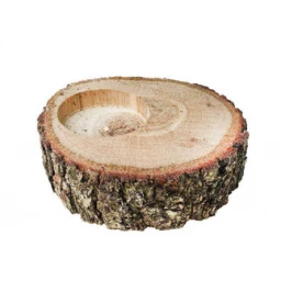 Ağaç Kütük Tealight Mumluk Oval Büyük Nikah Şekeri Malzemeleri