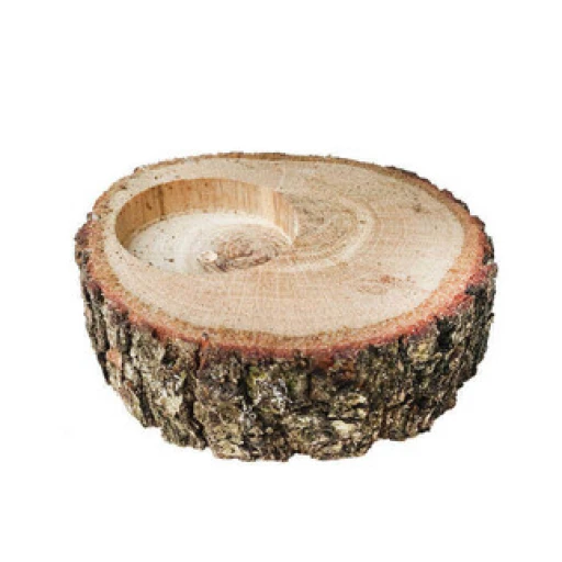 Ağaç Kütük Tealight Mumluk Oval Büyük Nikah Şekeri Malzemeleri