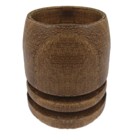 Ağaç Kütük Tealight Mumluk Silindir Çizgili Kahverengi