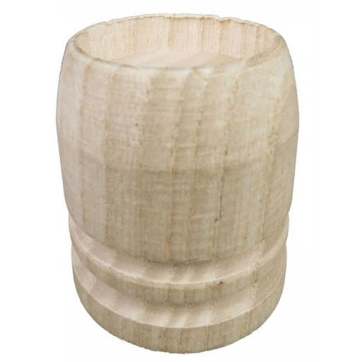 Ağaç Kütük Tealight Mumluk Silindir Çizgili Naturel