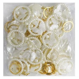 ANAHTARLIK KELEBEK HALKALI YAPRAKLI İNCİLİ SEDEFLİ