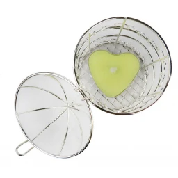 Kuş Kafesi İçi Kalp Mumlu Gümüş 10'li