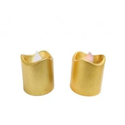 Mum Led Işıklı Pilli Altın 3.5x4.5 cm