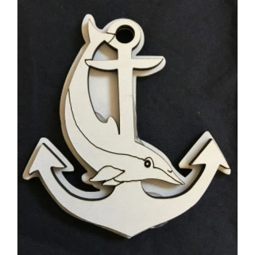 Yunus Ve Çapa Ahşap Lazer Kesim İki Katlı 6mm Pk10