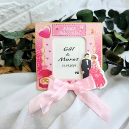 12 Adet Çerçeve Nikah Hediyelik Nikah Şekeri