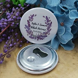 Lavanta Modeli Açacak Magnet Söz Nişan Nikah Hediyesi Nikah Şekeri Metal 6 Cm