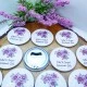 Mor Çiçekli Açacak Magnet Söz Nişan Nikah Hediyesi Nikah Şekeri Metal 6 cm