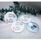 Nikah Şekeri Nişan Kına Mıknatıslı Açacak Magnet Metal 6 cm Kişiye Özel Pembe