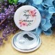 Nikah Şekeri Nişan Kına Mıknatıslı Açacak Magnet Metal 6 cm Kişiye Özel Pembe