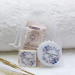 Tül Kese İçinde Kapak Açacak Madlen Çikolata Ve Türk Kahvesi Nikah Şekeri