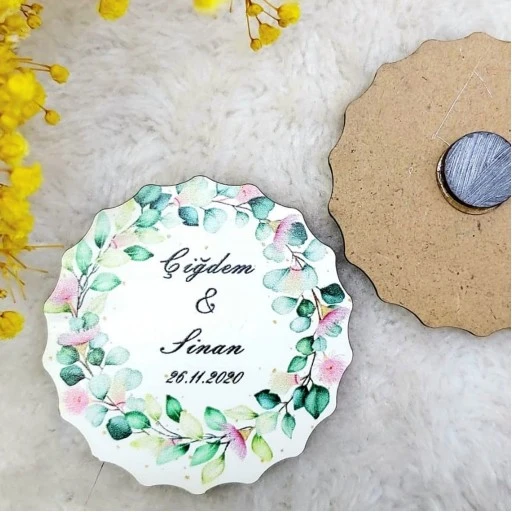 Ahşap Nikah Buzdolabı Magnet 10