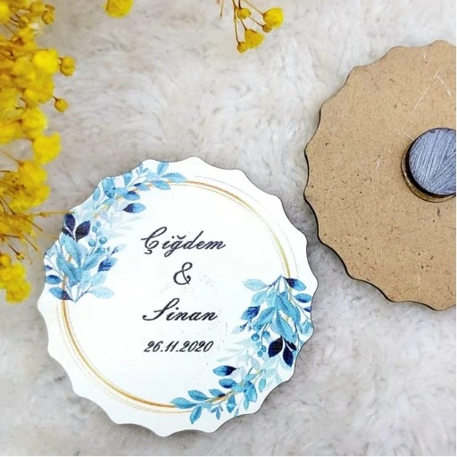 Ahşap Nikah Buzdolabı Magnet Hediyelik5