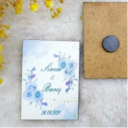 Ahşap Nikah Buzdolabı Magnet Nikah Hediyelikleri 13