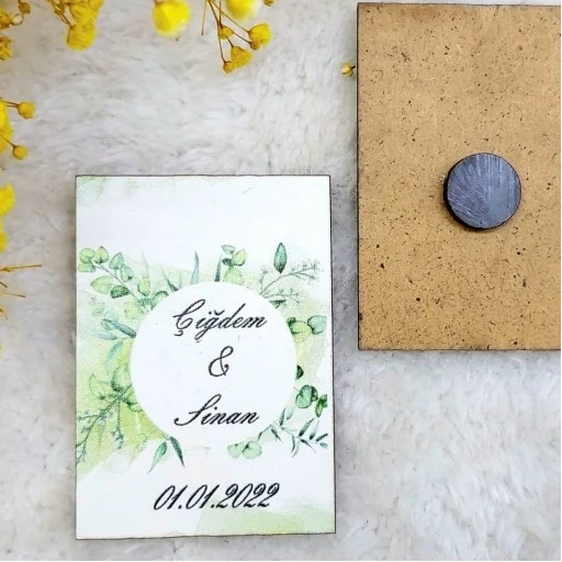 Nikah Hediyelikleri Ahşap Magnet 4