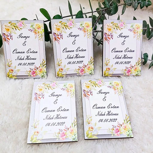 Nikah Hediyelikleri Ahşap Magnet 5