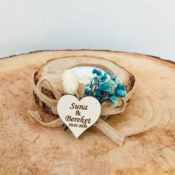 Kuru Çiçekli Ağaç Mumluk Nikah Şekeri
