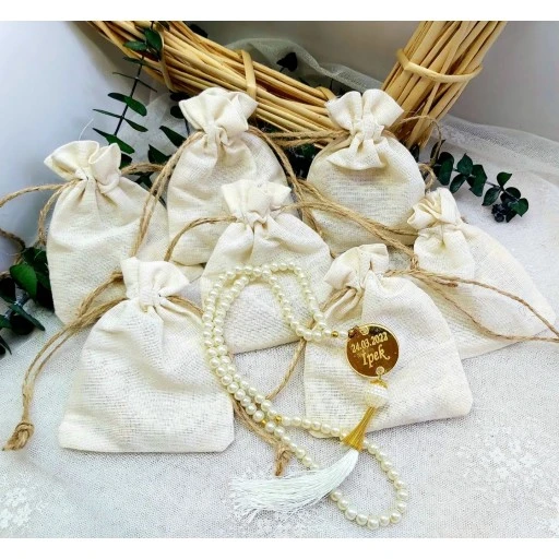 İncili Tesbih Ve Kese Kombin Bebek Mevlüt Hediyelik