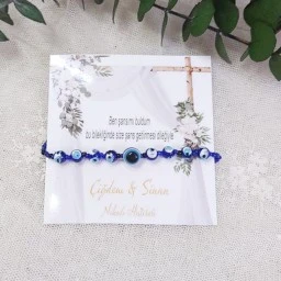 Bileklik Nikah Şekeri Hediyelik Söz Nişan Hediyelik Nazarlıklı Lüks Şans Bilekliği 