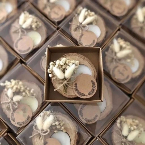 Söz Nişan Hediyelik Kütük Mumluk 15 Ve Katları