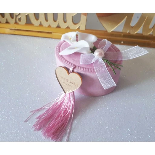 2018 Model Kutu Gala Çiçekli Nikah Şekeri