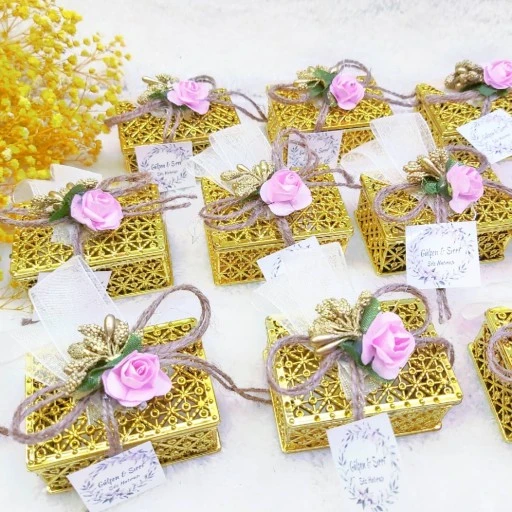 Gümüş Renk Kutu Uygun Fiyatlı Nikah Şekeri