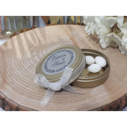 Altın Metal Kutu Hediyelik