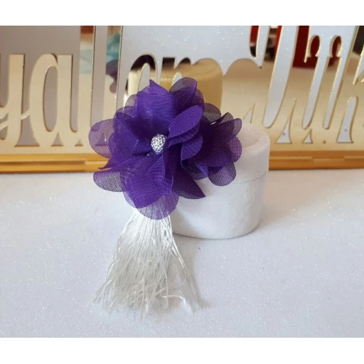 Taşlı Krem Kutu Nikah Şekeri